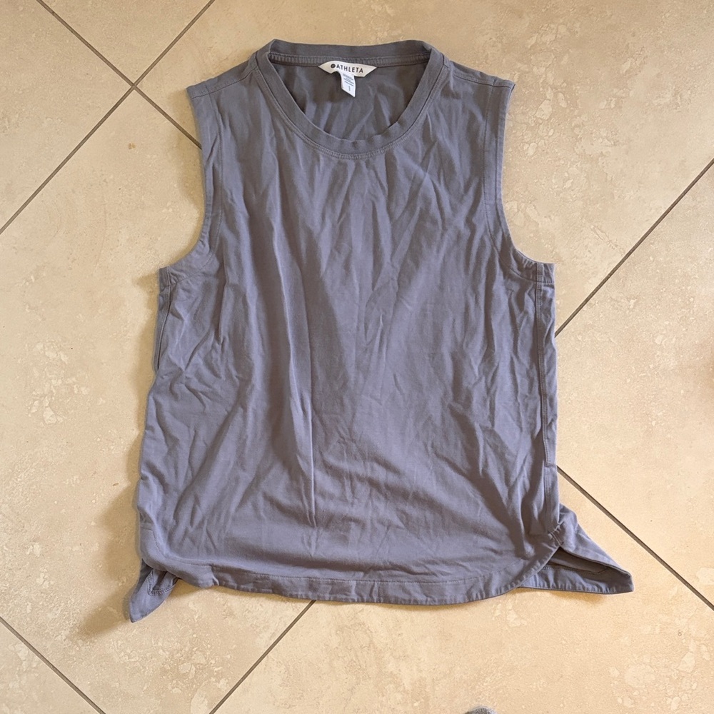 Athleta Light Gray Muscle Tee